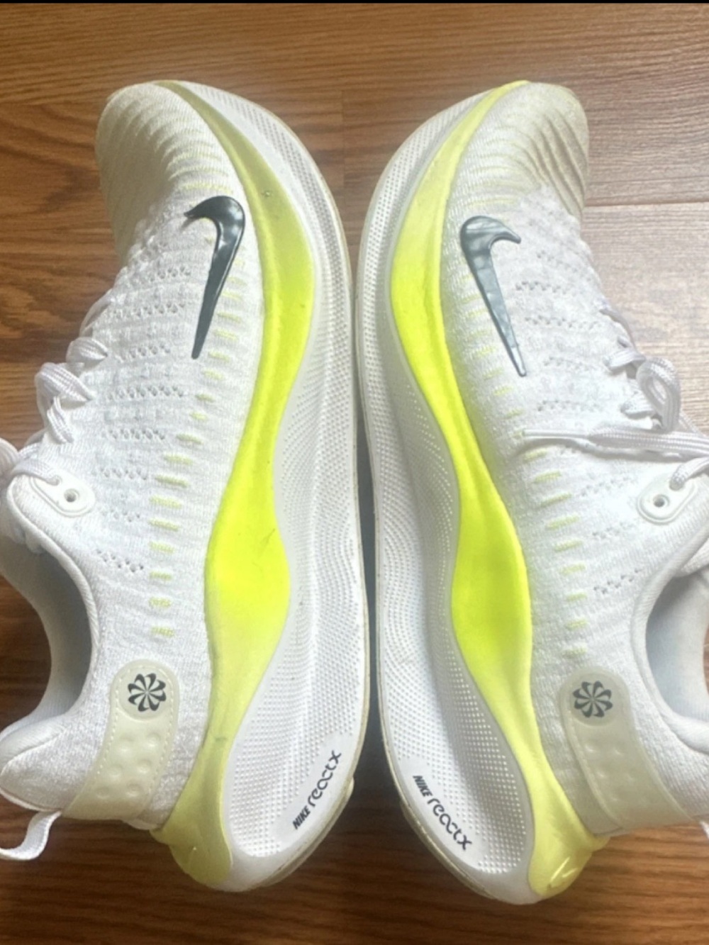 Nike ReactX Infinity Run 4 Men’s 8 Sneaker White Light Lemon Twist - Picture 8 of 12